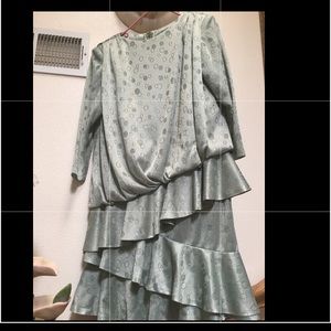 Vintage 80s Ruffle Dress